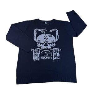 Death/Traitors Knit Sweater Large Skull-Snake Graphic Rare NYC Punk Streetwear